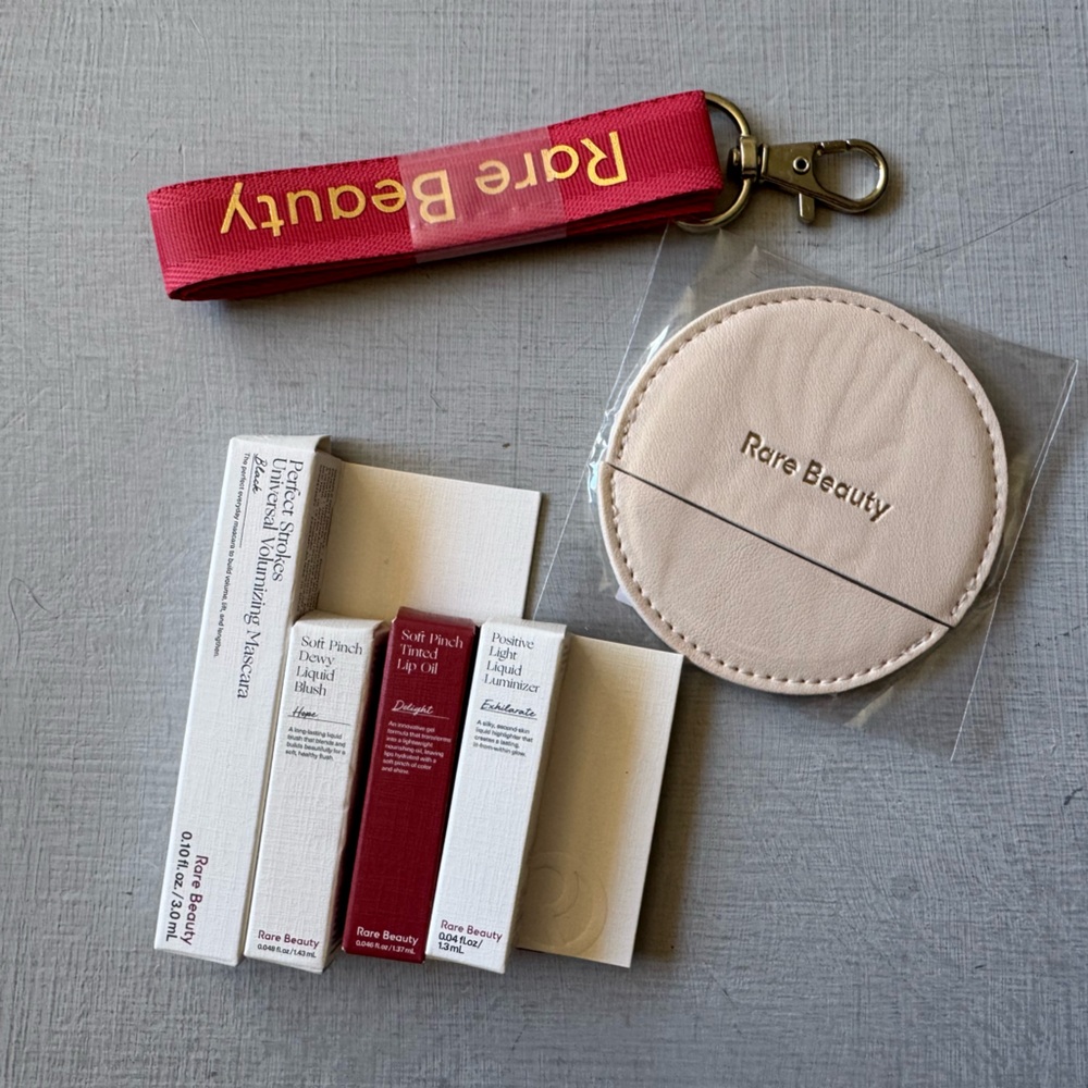 NWT Rare Beauty Compact Mirror Lanyard Bundle
